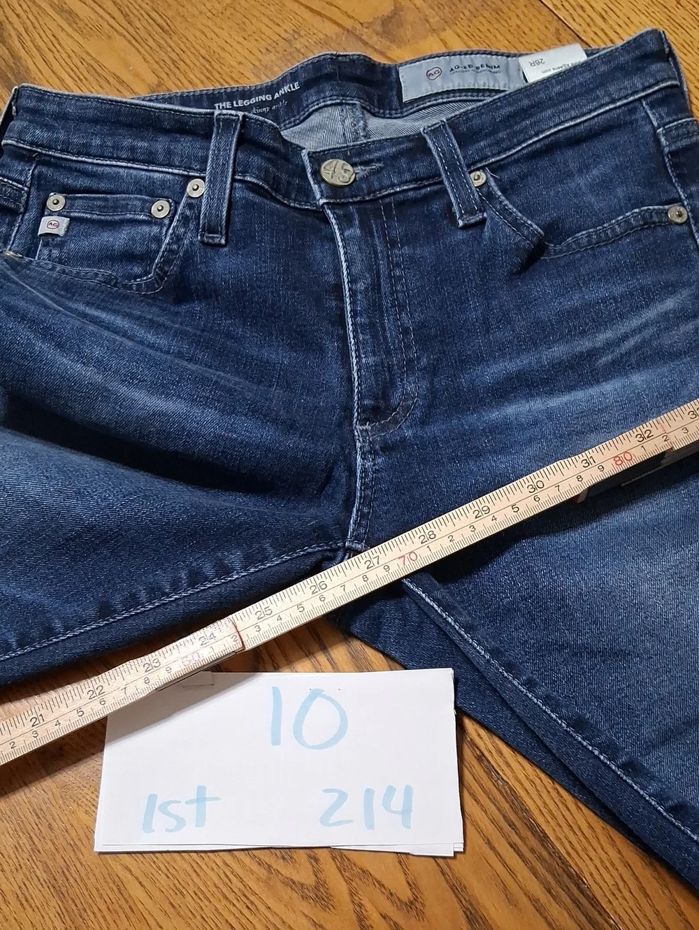 AG ADRIANO GOLDSCHMIED JEANS Womens 26 BLUE LEGGING ANKLE Preowned SKINNY